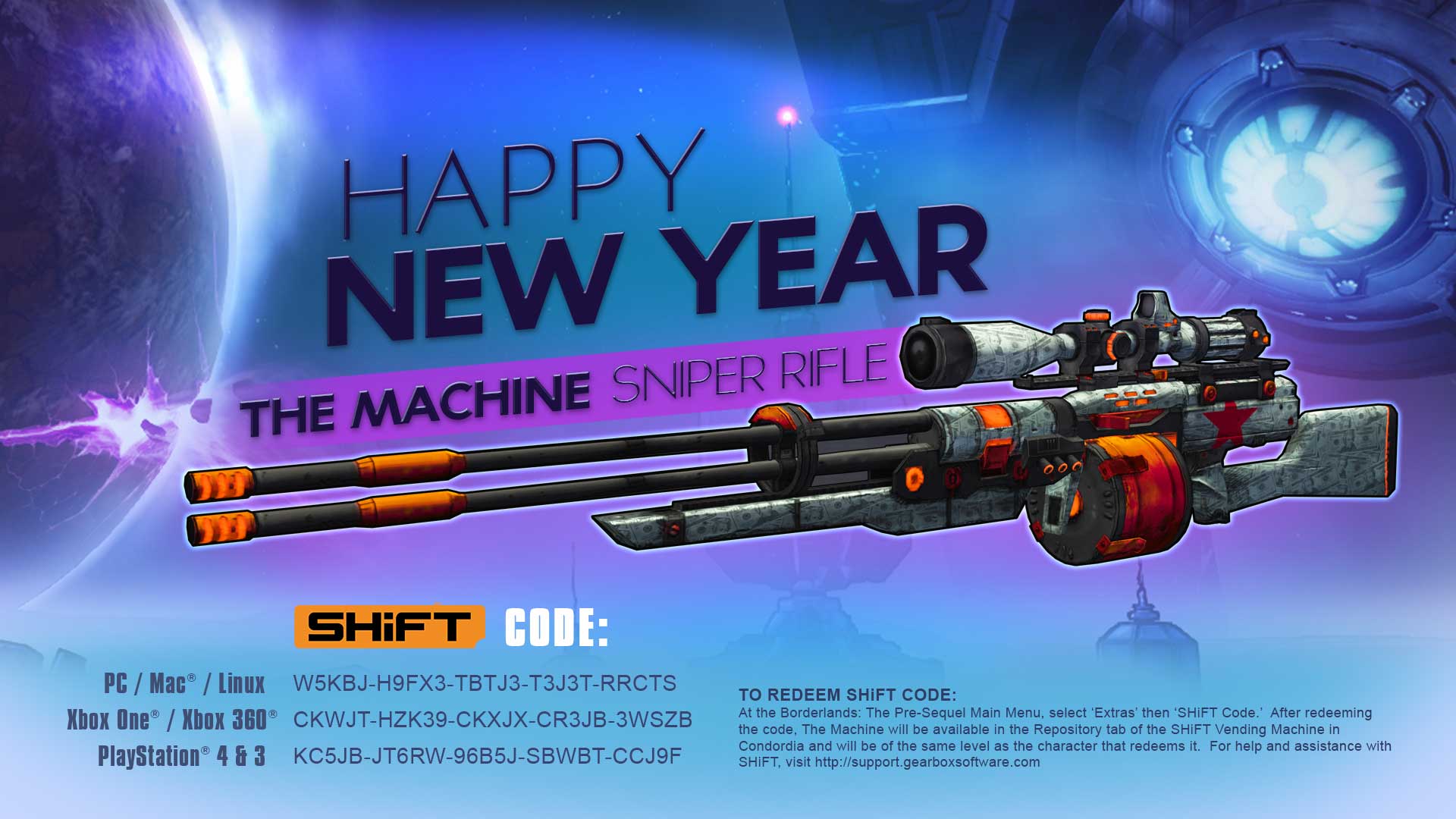 Happy New Year Unlock The Machine Sniper Rifle Gearbox Software